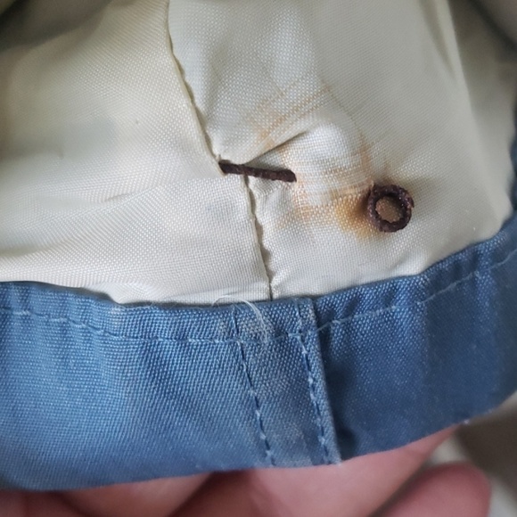 Vintage 60s Woolrich blue coat with plaid accent details - Picture 5 of 9